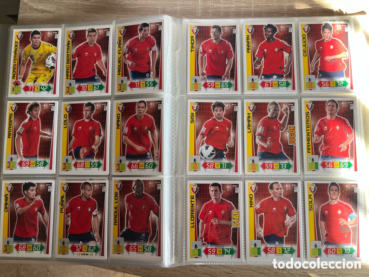 Cromos de f&uacute;tbol: OSASUNA ADRENALYN 2012 2013 12 13 SET B&Aacute;SICO COMPLETO