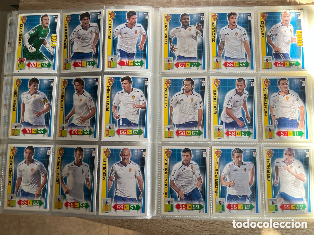 Cromos de f&uacute;tbol: REAL ZARAGOZA ADRENALYN 2012 2013 12 13 SET B&Aacute;SICO COMPLETO