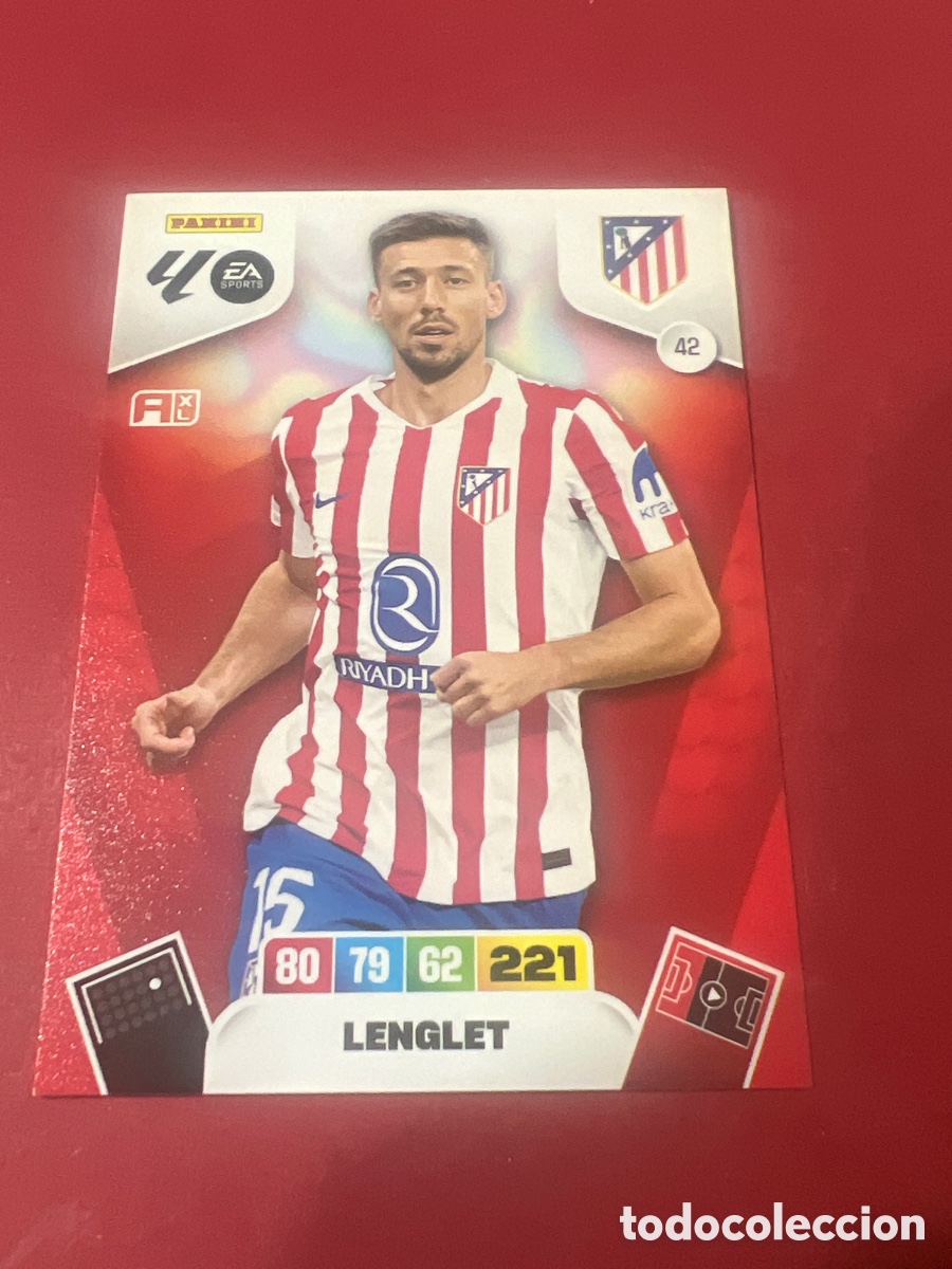 Cartes &agrave; collectionner de Football: C2130. FICHA N&ordm; 42 LENGLET - ADRENALYN 25 26 - PANINI 2025 - 26 - CROMO - ATLETICO DE MADRID