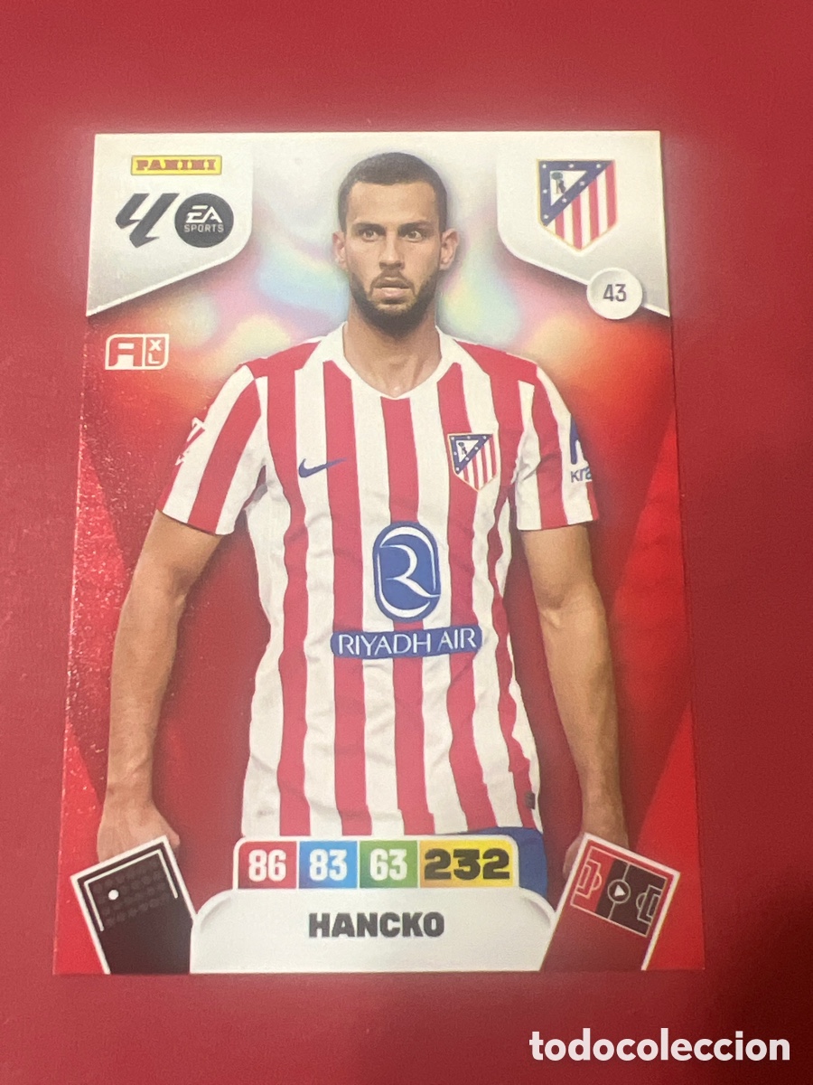 Cartes &agrave; collectionner de Football: C2196. PANINI ADRENALYN XL LIGA 2025-2026 25-26 &ndash; David Hancko Atl&eacute;tico de Madrid N&ordm; 43