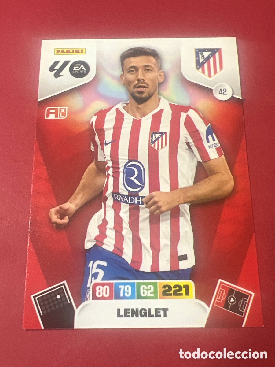 Cartes &agrave; collectionner de Football: C2202. FICHA N&ordm; 42 LENGLET - ADRENALYN 25 26 - PANINI 2025 - 26 - CROMO - ATLETICO DE MADRID