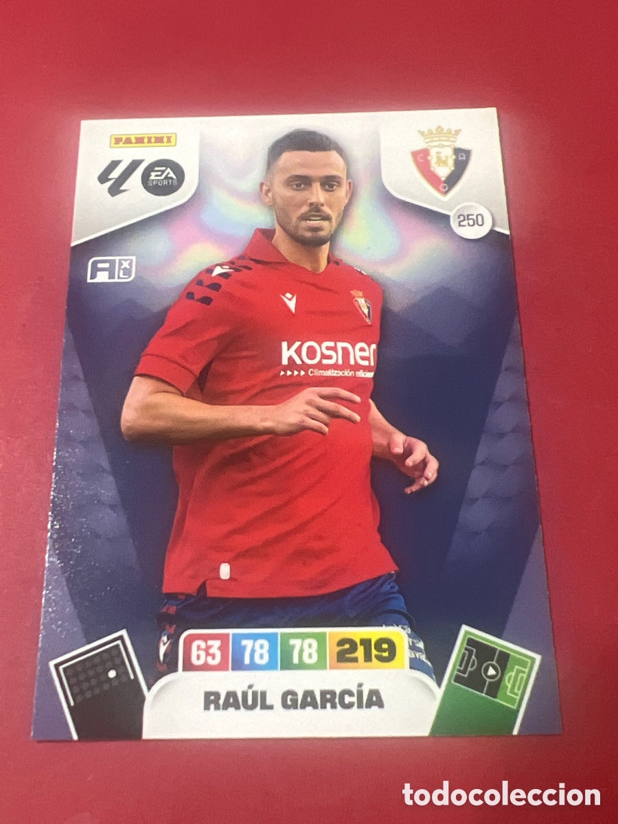 Cartes &agrave; collectionner de Football: C2213. 250 RAUL GARCIA OSASUNA ADRENALYN LIGA 25 26 2025 2026 PANINI album