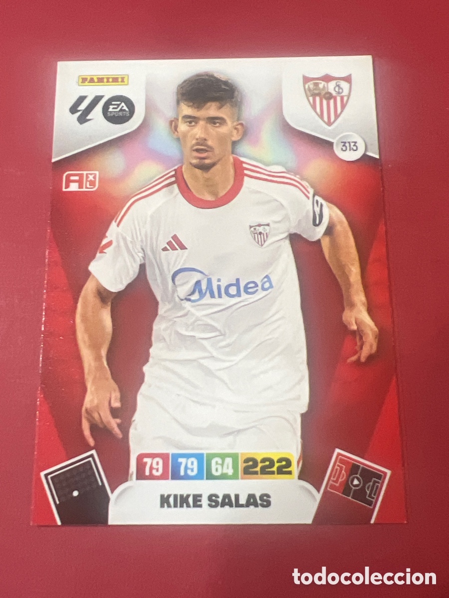 Cartes &agrave; collectionner de Football: C2218. Cromo Adrenalyn XL. 2025 2026. 25 26. Kike Salas. Sevilla. N &ordm; 313.