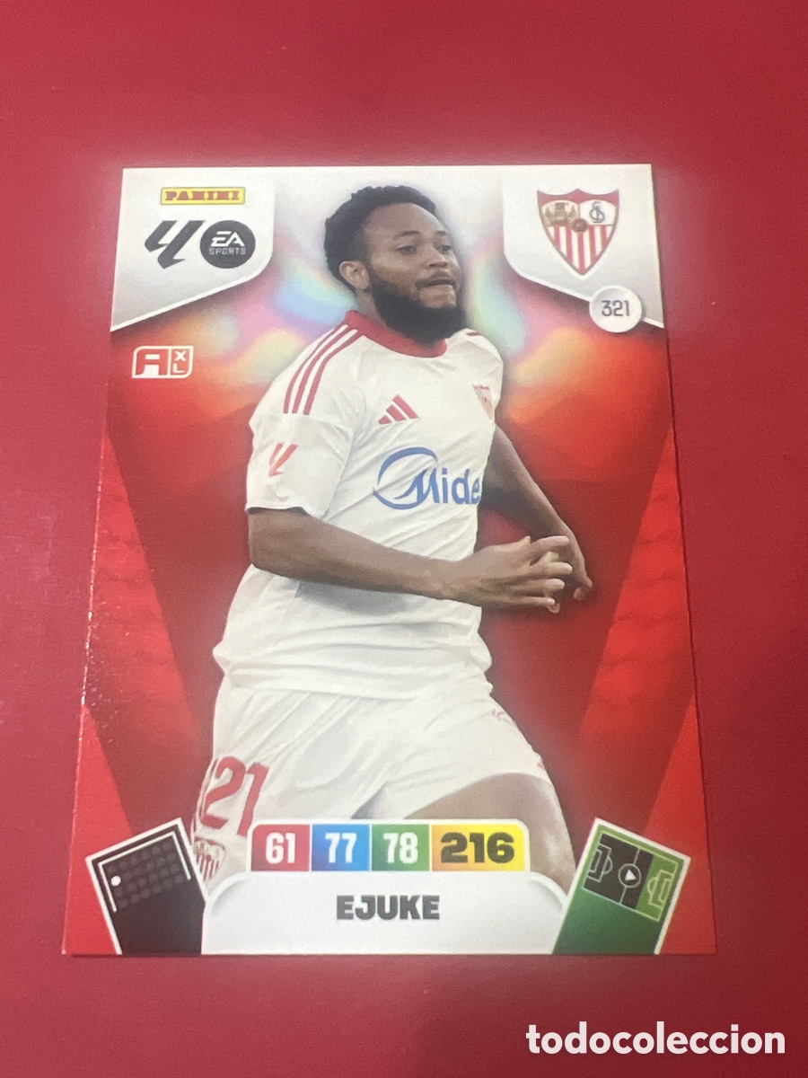 Cromos de f&uacute;tbol: C2220. Cromo Adrenalyn XL. 2025 2026. 25 26. Ejuke. Sevilla. N &ordm; 321
