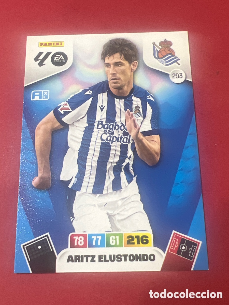 Cromos de f&uacute;tbol: C2259. Aritz Elustondo n&uacute;mero 293 de la Real Sociedad cromo adrenalyn XL 25-26 2025-2026