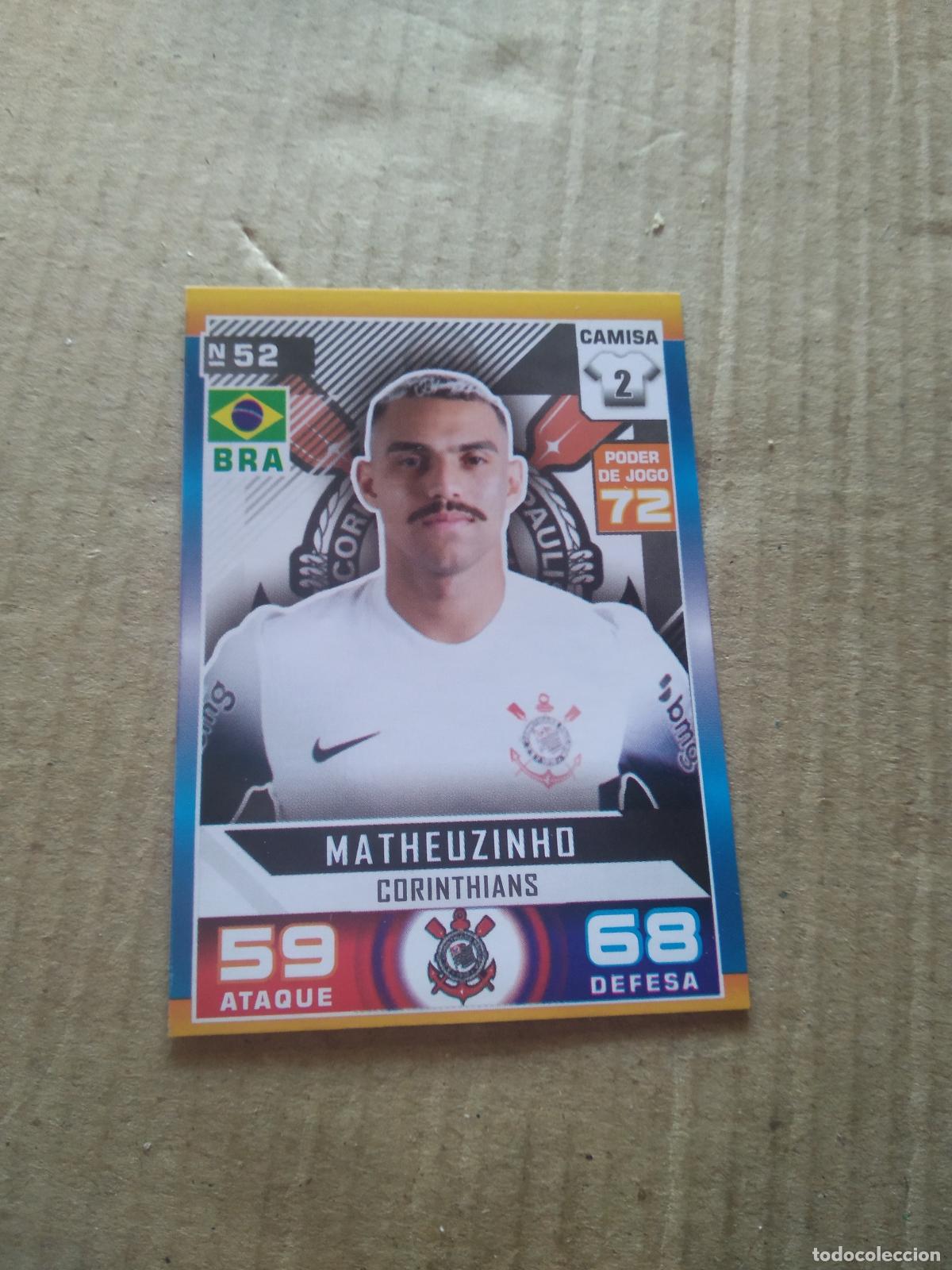 Cromos de f&uacute;tbol: 52 MATHEUZINHO CORINTHIANS CROMO FUTBOL LIGA BRASIL BRASILEIRAO 2025 CARD GAME