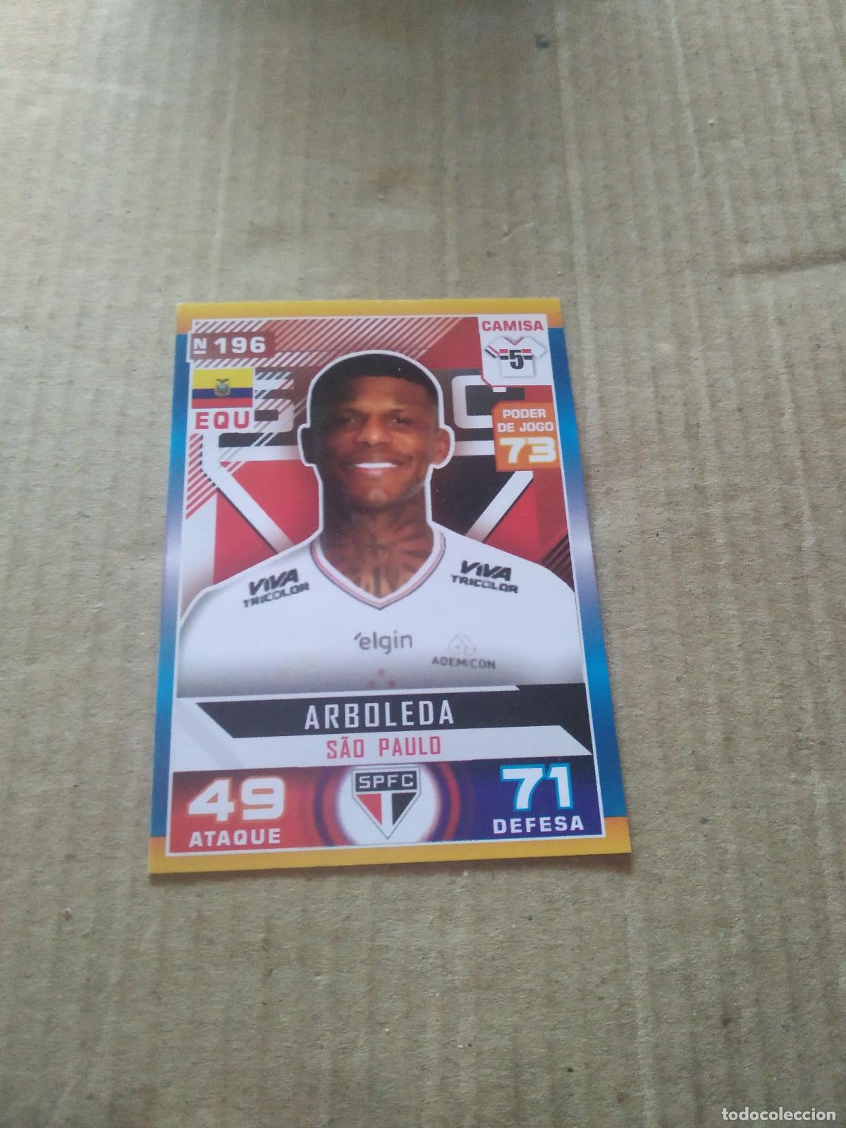 Cromos de f&uacute;tbol: 196 ARBOLEDA SAO PAULO CROMO FUTBOL LIGA BRASIL BRASILEIRAO 2025 CARD GAME