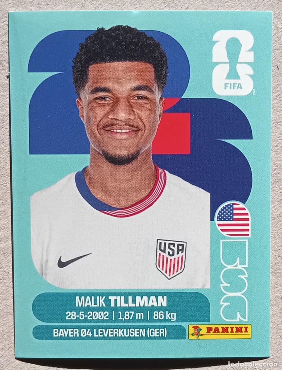 Cartes &agrave; collectionner de Football: Figurina Panini 2026 Cromo World Cup Usa Mundial 2026 Malik Tillman USA n USA 15