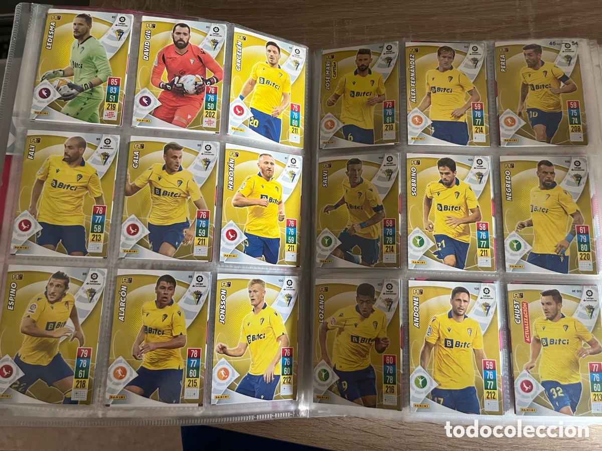 Cromos de f&uacute;tbol: C&Aacute;DIZ CF ADRENALYN 2021 2022 21 22 LOTE EQUIPO TEAM B&Aacute;SICO COMPLETO