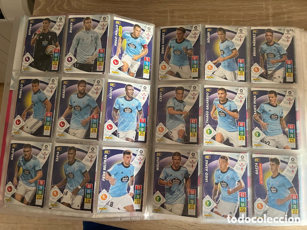 Cromos de f&uacute;tbol: CELTA DE VIGO ADRENALYN 2021 2022 21 22 LOTE EQUIPO TEAM B&Aacute;SICO COMPLETO