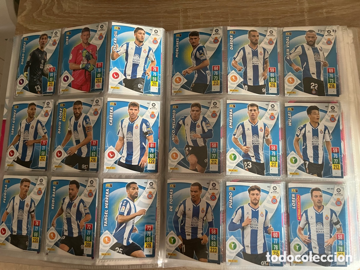Cromos de f&uacute;tbol: ESPA&Ntilde;OL ESPANYOL ADRENALYN 2021 2022 21 22 LOTE EQUIPO TEAM B&Aacute;SICO COMPLETO