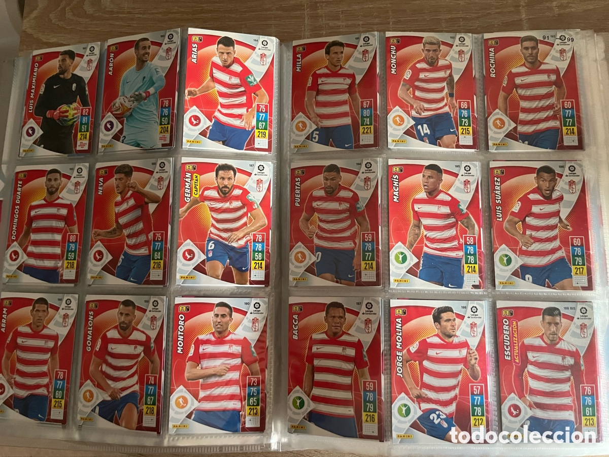Cromos de f&uacute;tbol: GRANADA CF ADRENALYN 2021 2022 21 22 LOTE EQUIPO TEAM B&Aacute;SICO COMPLETO