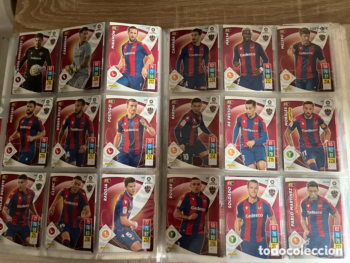 Cromos de f&uacute;tbol: LEVANTE CF ADRENALYN 2021 2022 21 22 LOTE EQUIPO TEAM B&Aacute;SICO COMPLETO