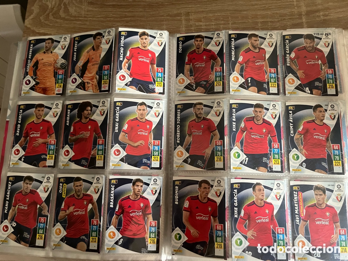 Cromos de f&uacute;tbol: OSASUNA ADRENALYN 2021 2022 21 22 LOTE EQUIPO TEAM B&Aacute;SICO COMPLETO