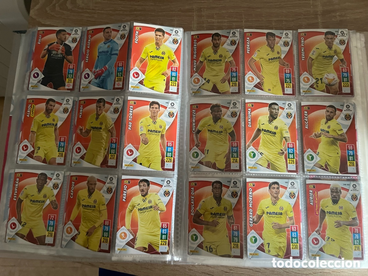 Cromos de f&uacute;tbol: VILLARREAL ADRENALYN 2021 2022 21 22 LOTE EQUIPO TEAM B&Aacute;SICO COMPLETO