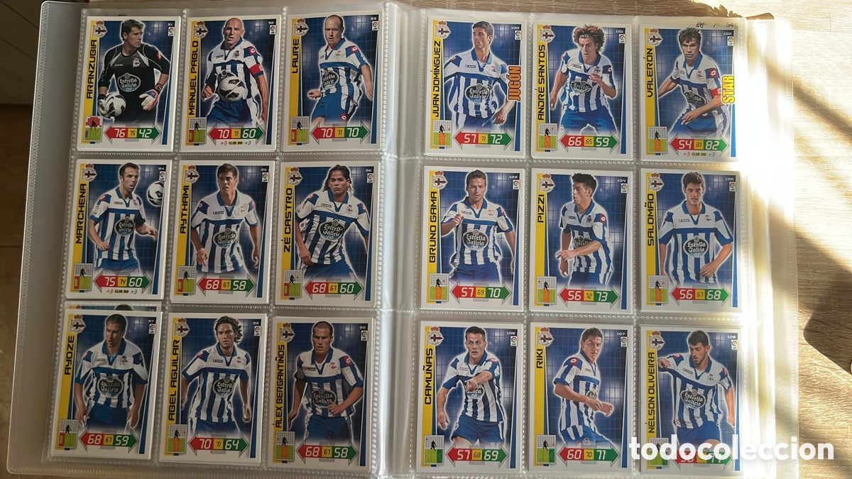 Cromos de f&uacute;tbol: DEPORTIVO DE LA A CORU&Ntilde;A ADRENALYN 2012 2013 12 13 SET B&Aacute;SICO COMPLETO