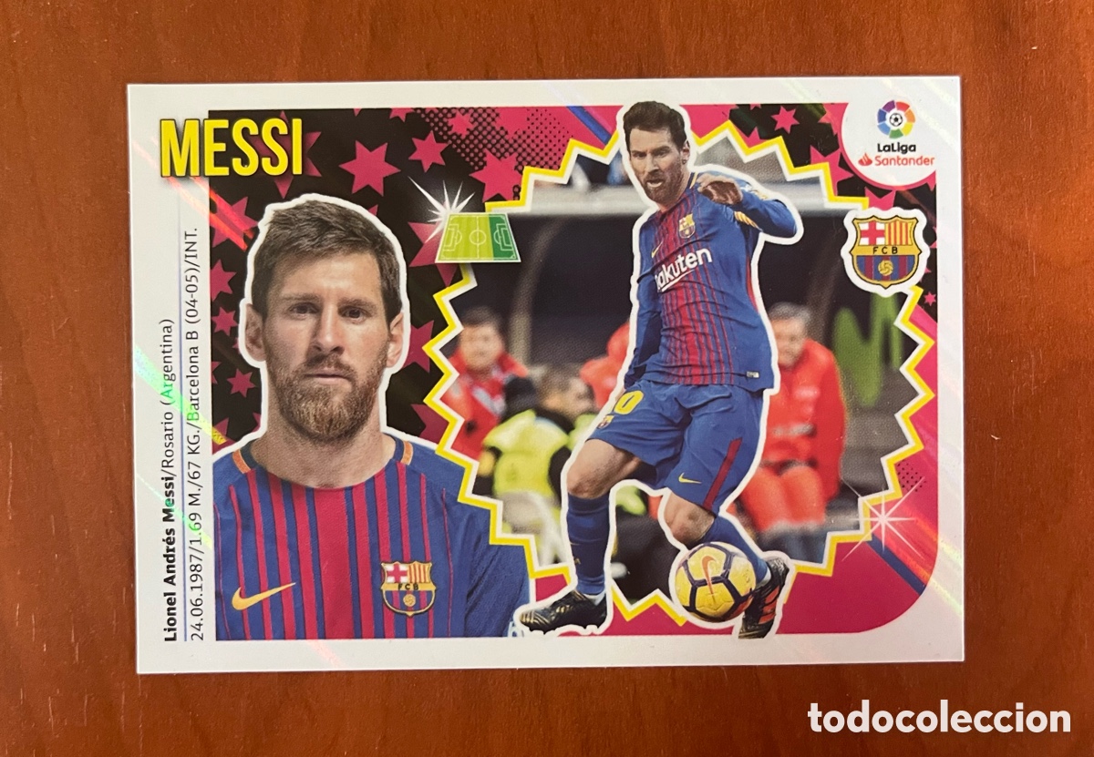 Cromos de f&uacute;tbol: CROMO LIGA 2018 2019 18 19 COLECCIONES ESTE PANINI N 14 MESSI-BARCELONA NUNCA PEGADO