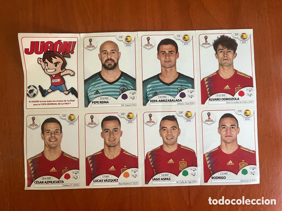 Cromos de f&uacute;tbol: LAMINA MUNDIAL RUSIA 2018 ACTUALIZACI&Oacute;N ESPA&Ntilde;A - REVISTA JUG&Oacute;N