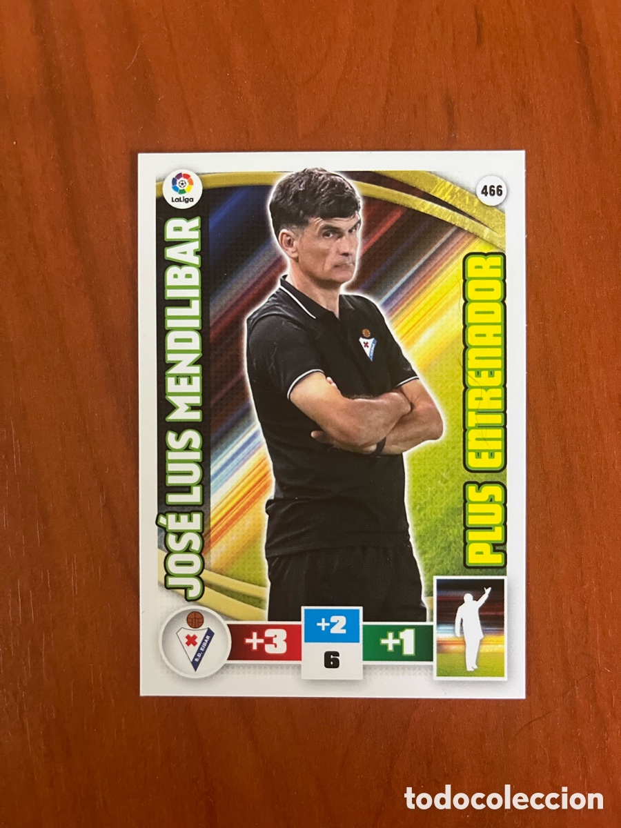 Cromos de f&uacute;tbol: PLUS ENTRENADOR JOSE LUIS MENDILIBAR 466 S.D. EIBAR ADRENALYN XL 2015 2016 PANINI 15 16