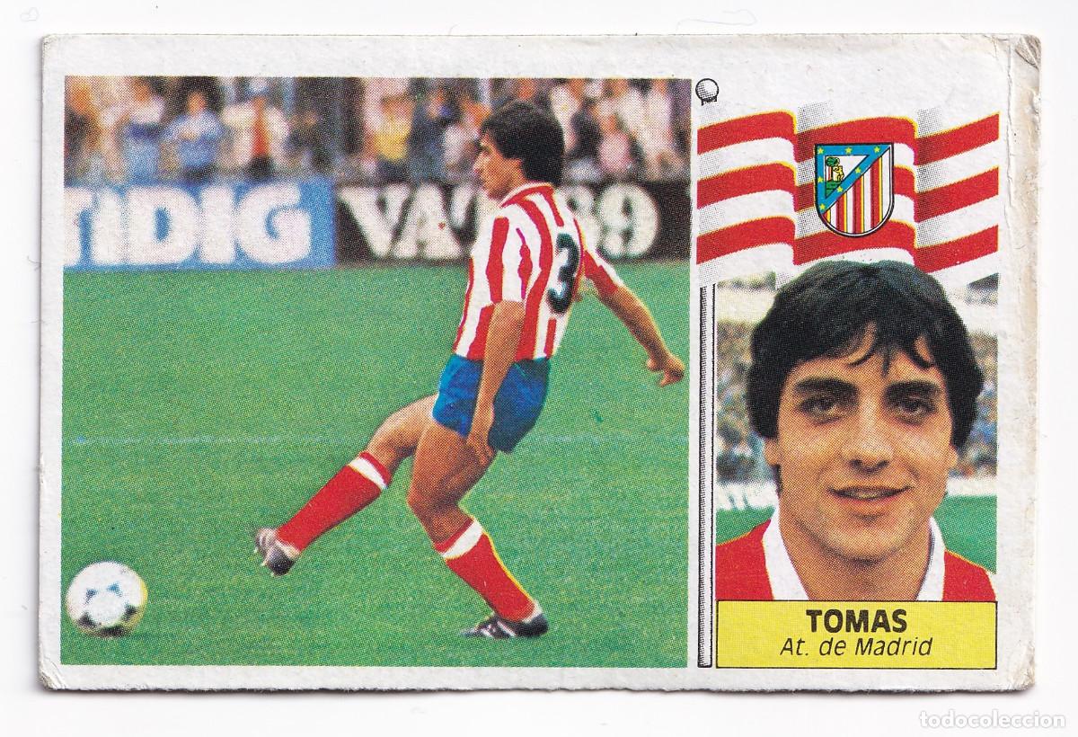 Cromos de f&uacute;tbol: Cromo f&uacute;tbol Tom&aacute;s Atl&eacute;tico Madrid 1986 1987 Ediciones Este