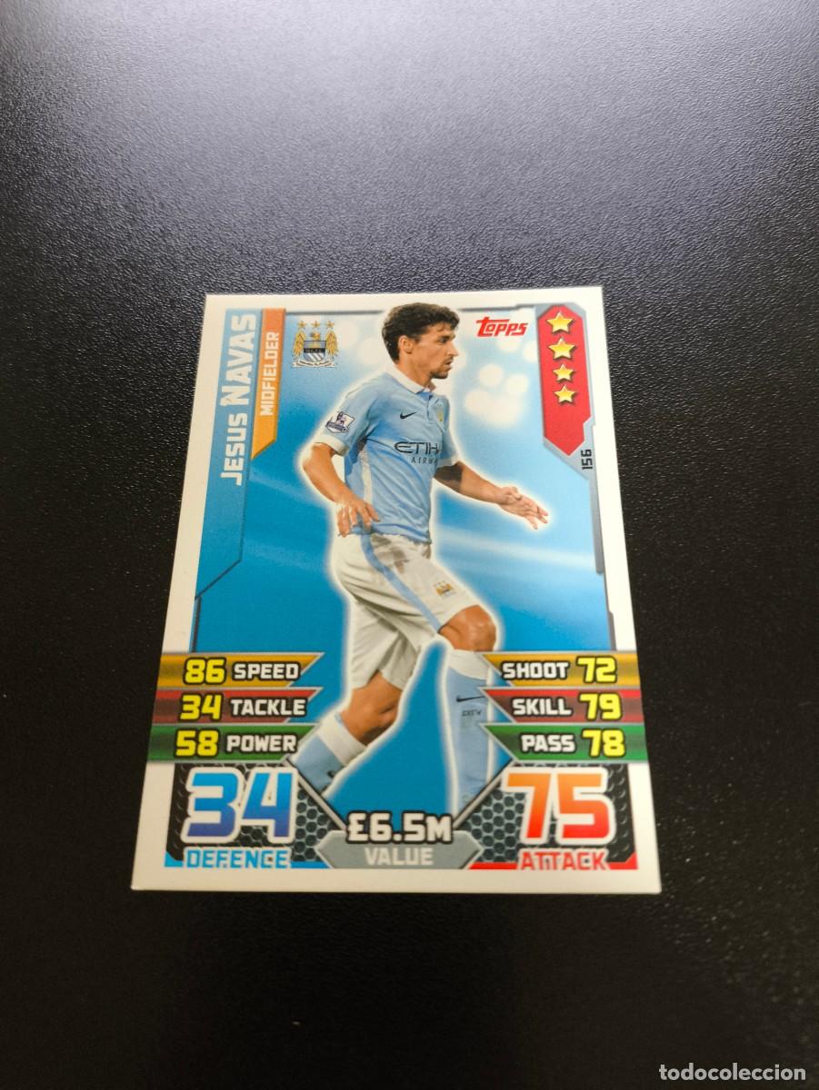 Cromos de f&uacute;tbol: 156 Jesus Navas Manchester City Topps English Premier League 2015 2016 no panini liga sevilla
