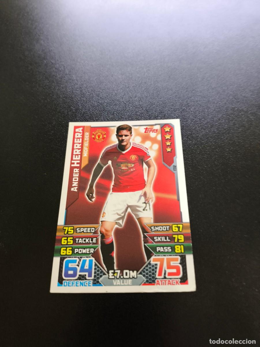 Cromos de f&uacute;tbol: 172 Ander Herrera Manchester United Topps English Premier League 2015 2016 no panini liga Zaragoza