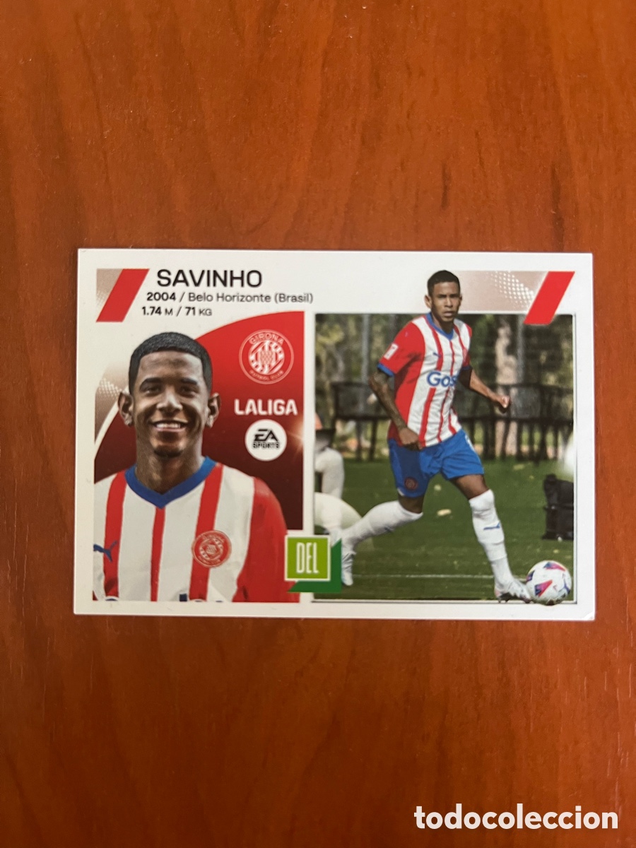 Cromos de f&uacute;tbol: SAVINHO 17 GIRONA LIGA ESTE 2023 2024 PANINI 23 24 CROMO NUNCA PEGADO