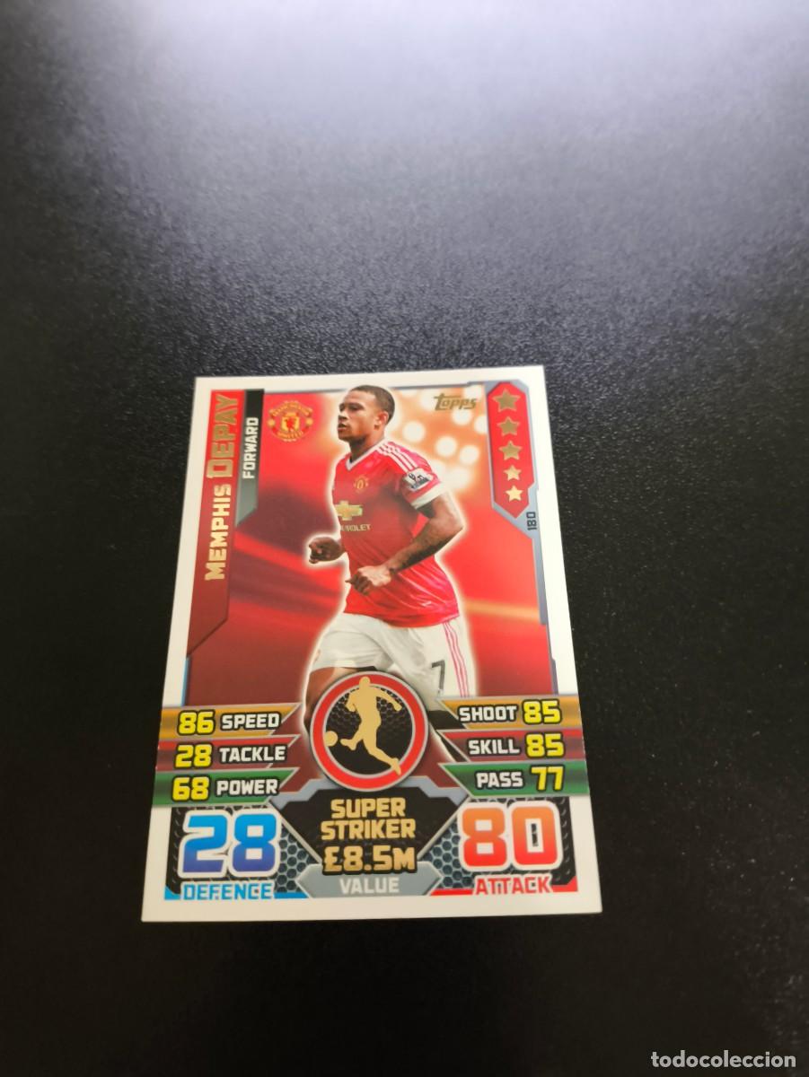 Cromos de f&uacute;tbol: 188 Menphis Depay Manchester United Topps English Premier League 2015 2016 no panini liga barcelona