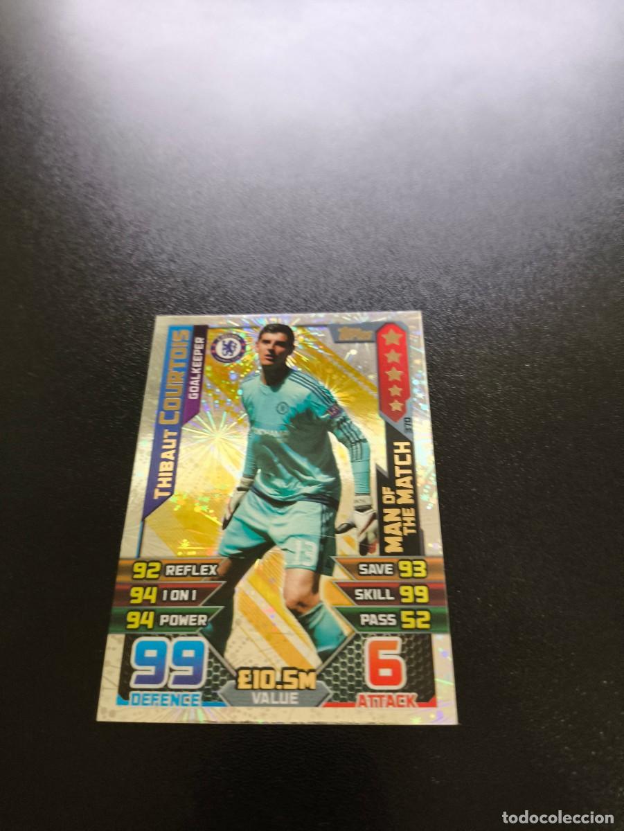 Cromos de f&uacute;tbol: 370 Courtois chelsea man of the match Topps English Premier League 2015 2016 no panini liga madrid