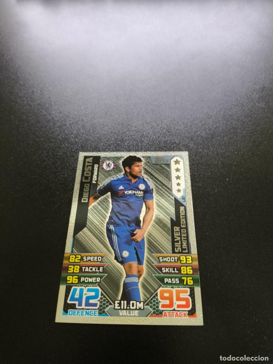 Cromos de f&uacute;tbol: Diego Costa Chelsea Silver Limited Topps English Premier League 2015 2016 no panini liga Atletico