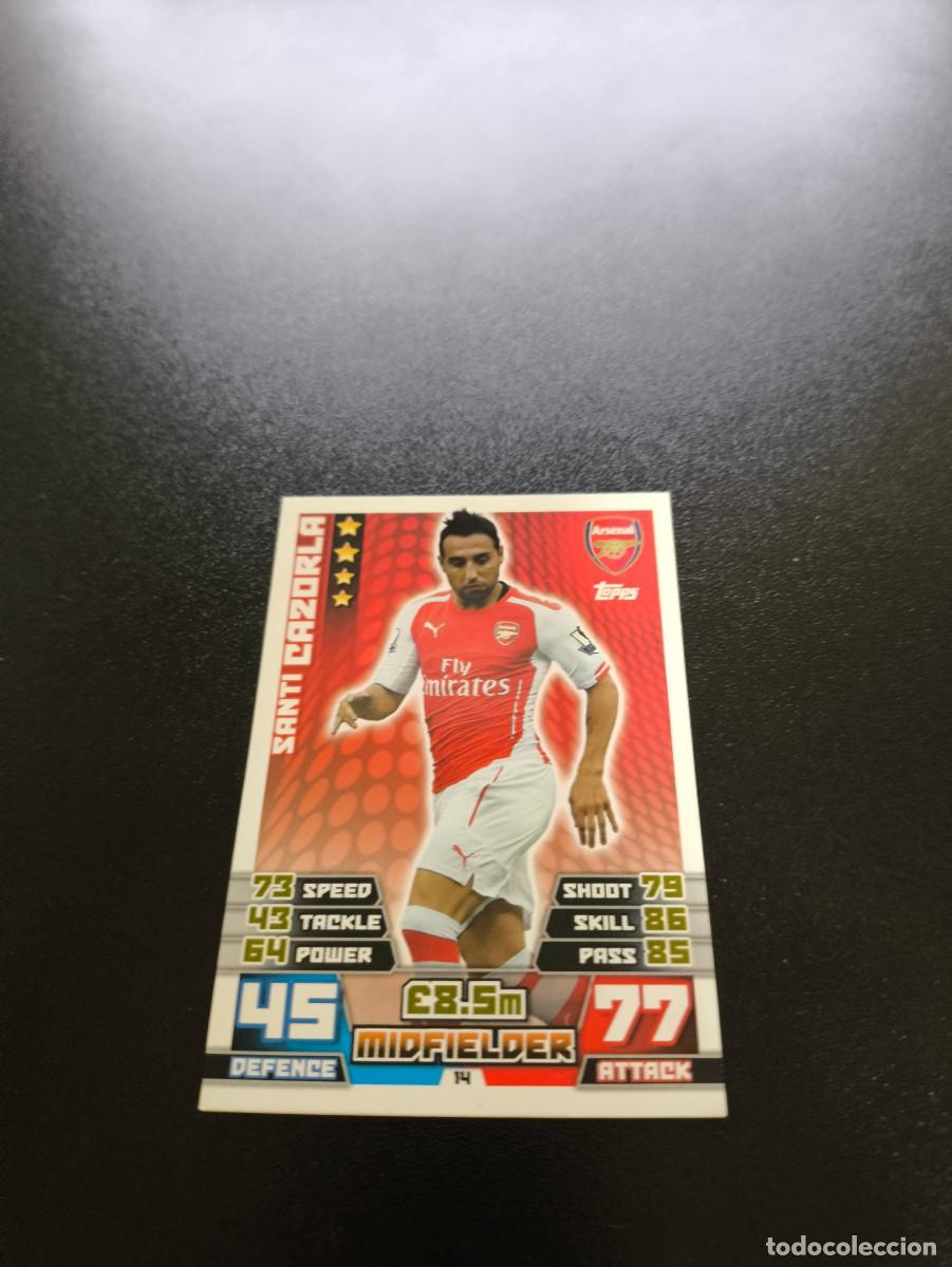 Cromos de f&uacute;tbol: 14 Santi Cazorla Arsenal Topps English Premier League 2014 2015 no panini liga este Oviedo