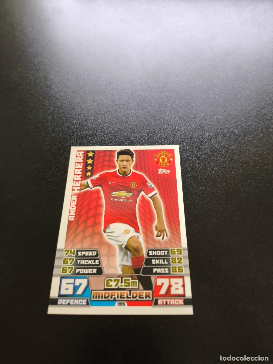 Cromos de f&uacute;tbol: 195 Ander Herrera Manchester Topps English Premier League 2014 2015 no panini liga este Zaragoza