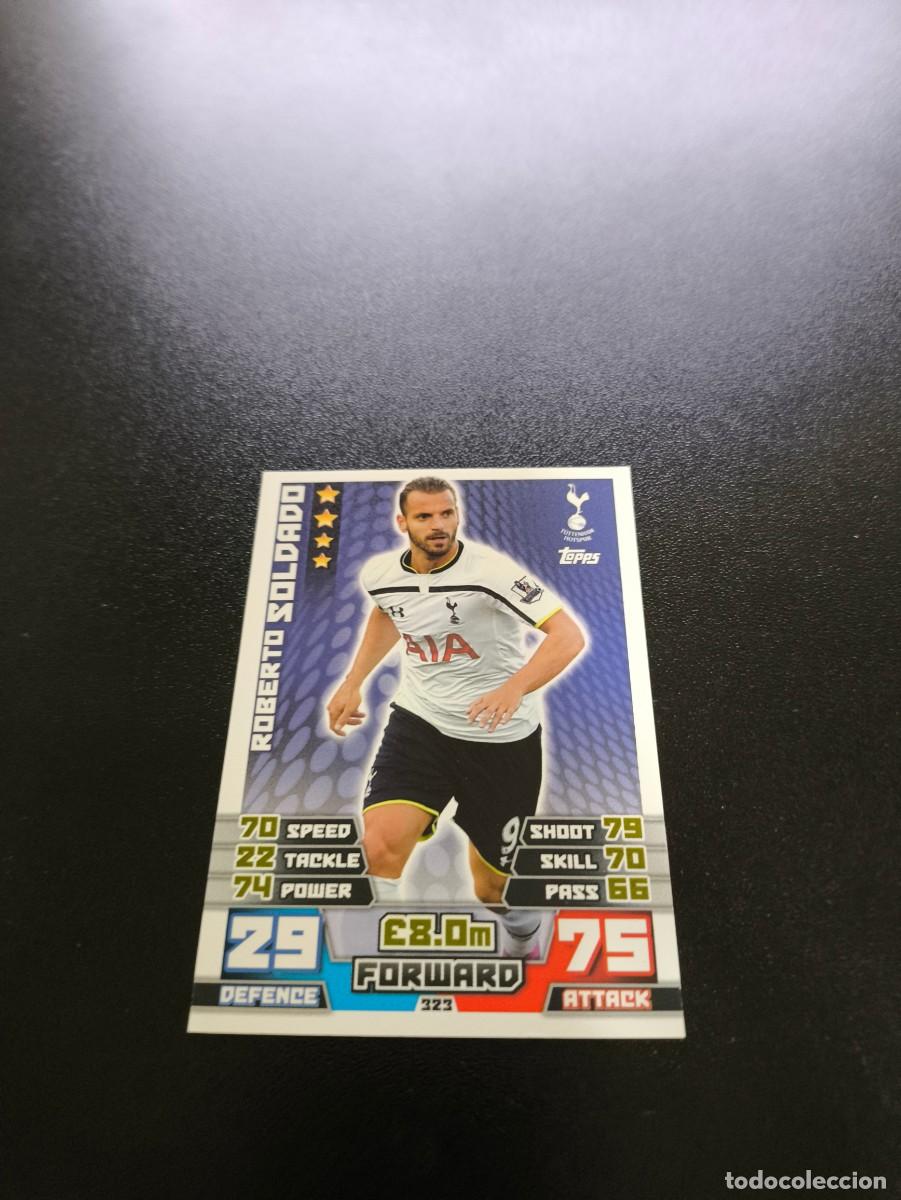 Cromos de f&uacute;tbol: 323 Soldado tothemhan hotspur Topps English Premier League 2014 2015 no panini liga este valencia