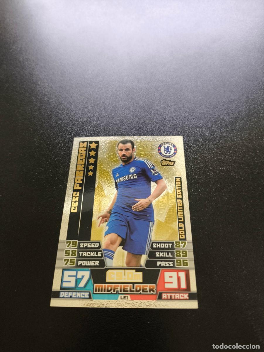 Cromos de f&uacute;tbol: LE1 Cesc Fabregas Chelsea Gold Topps English Premier League 2014 2015 no panini liga este Barcelona