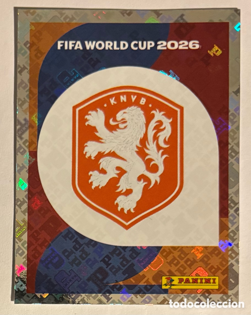 Cromos de f&uacute;tbol: ESCUDO HOLANDA NETHERLANDS. CROMO STICKER PANINI FIFA WORLD CUP 2026. #NED1.