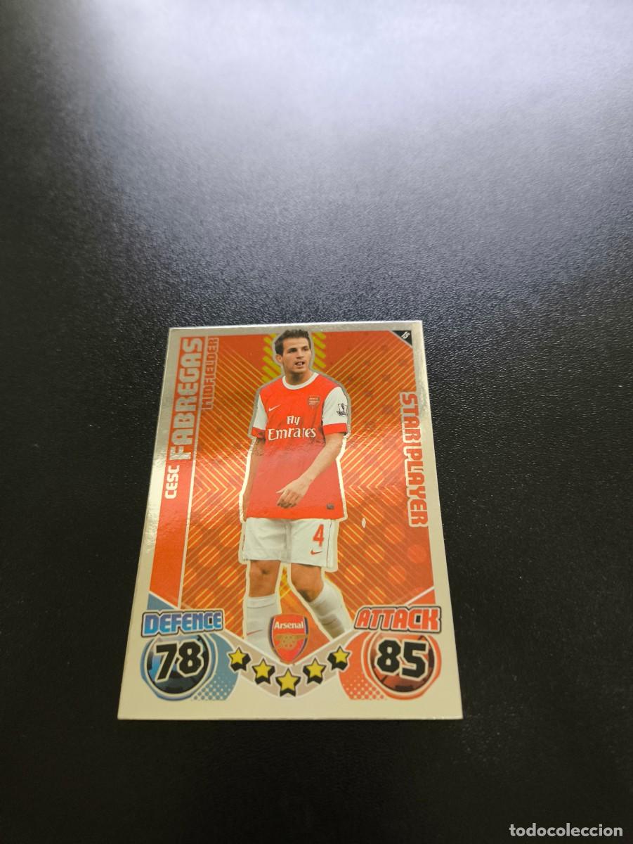 Cromos de f&uacute;tbol: 15 Cesc Fabregas Star Arsenal Topps English Premier League 2010 2011 no panini liga este Barcelona