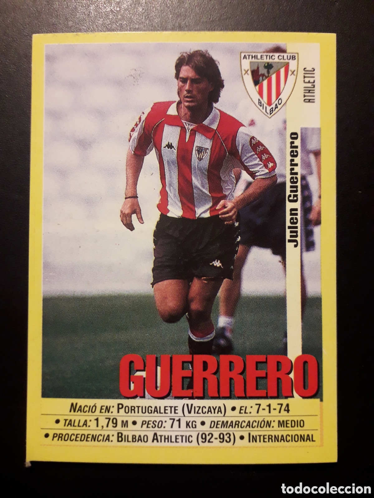 Cromos de f&uacute;tbol: GUERRERO ATHLETIC DE BILBAO PANINI LIGA 1999-2000 99 00 N&deg; 147 SIN PEGAR. PEDIDO M&Iacute;NIMO 3&euro;