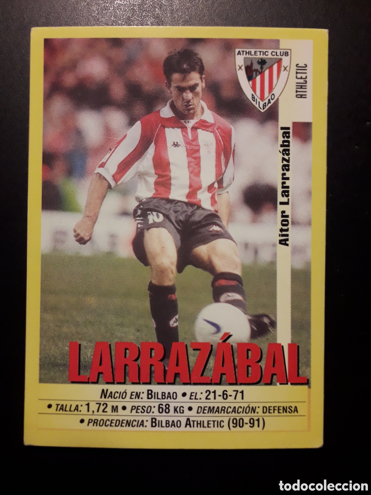 Cromos de f&uacute;tbol: LARRAZ&Aacute;BAL ATHLETIC DE BILBAO PANINI LIGA 1999-2000 99 00 N&deg; 141 SIN PEGAR. PEDIDO M&Iacute;NIMO 3&euro;
