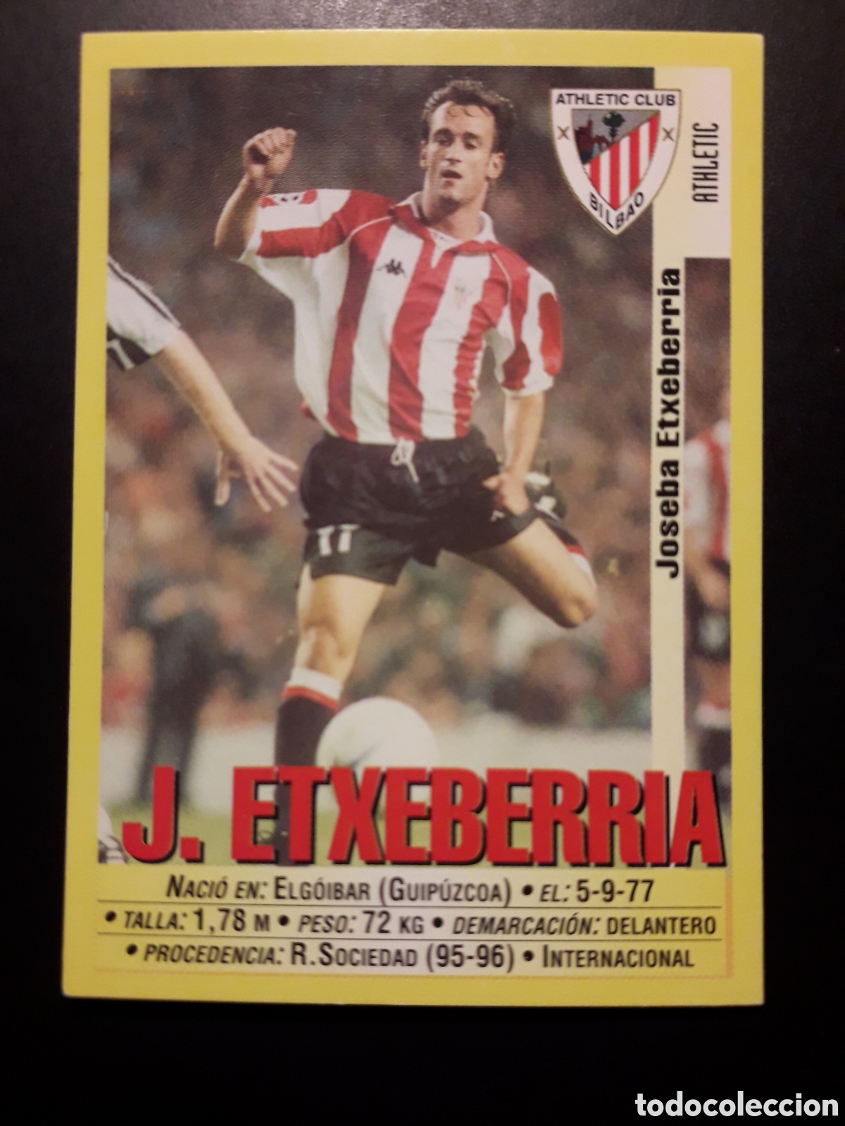 Cromos de f&uacute;tbol: J ETXEBERRIA ATHLETIC DE BILBAO PANINI LIGA 1999-2000 99 00 N&deg; 148 SIN PEGAR. PEDIDO M&Iacute;NIMO 3&euro;