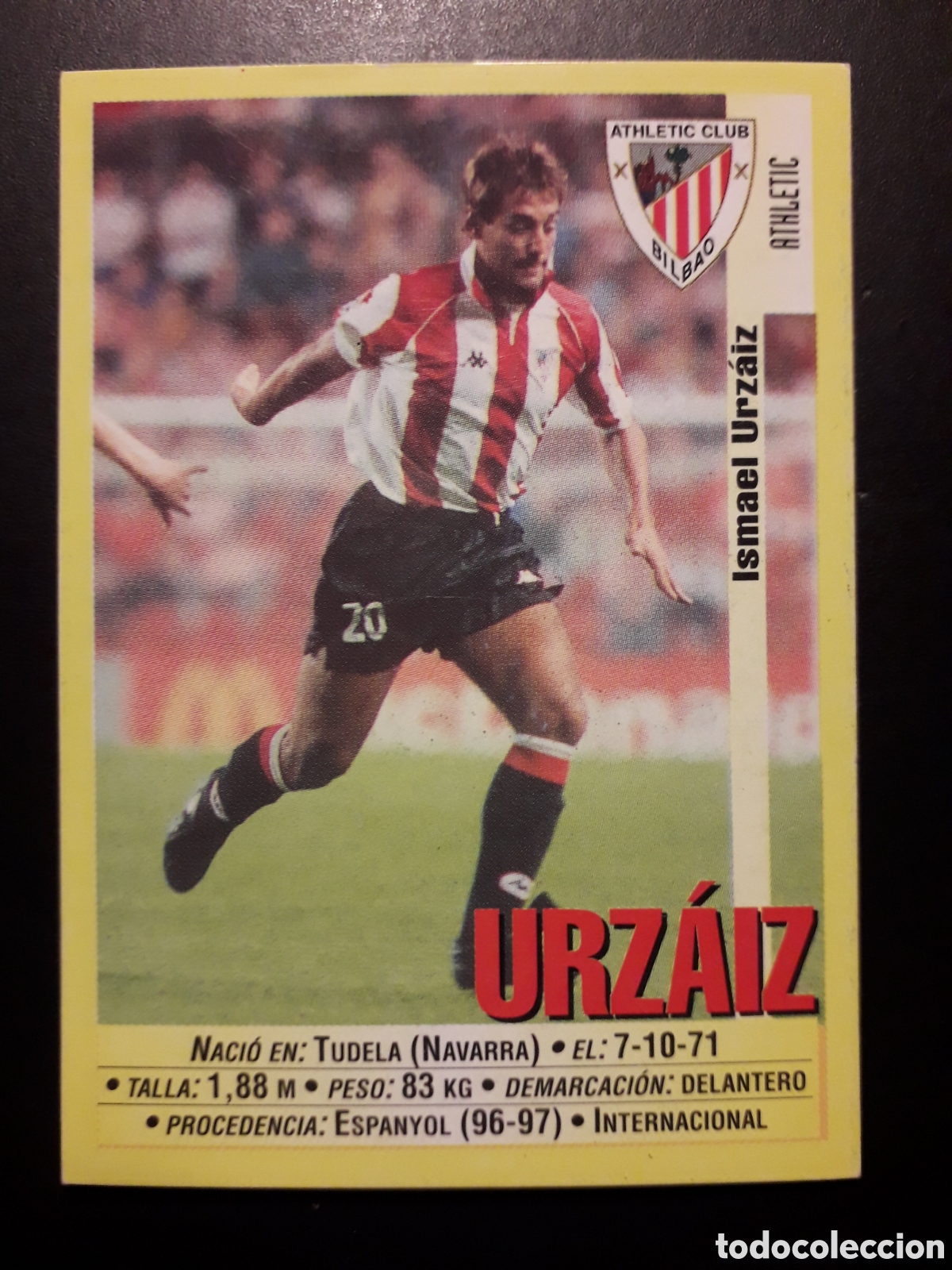 Cromos de f&uacute;tbol: URZ&Aacute;IZ ATHLETIC DE BILBAO PANINI LIGA 1999-2000 99 00 N&deg; 150 SIN PEGAR. PEDIDO M&Iacute;NIMO 3&euro;