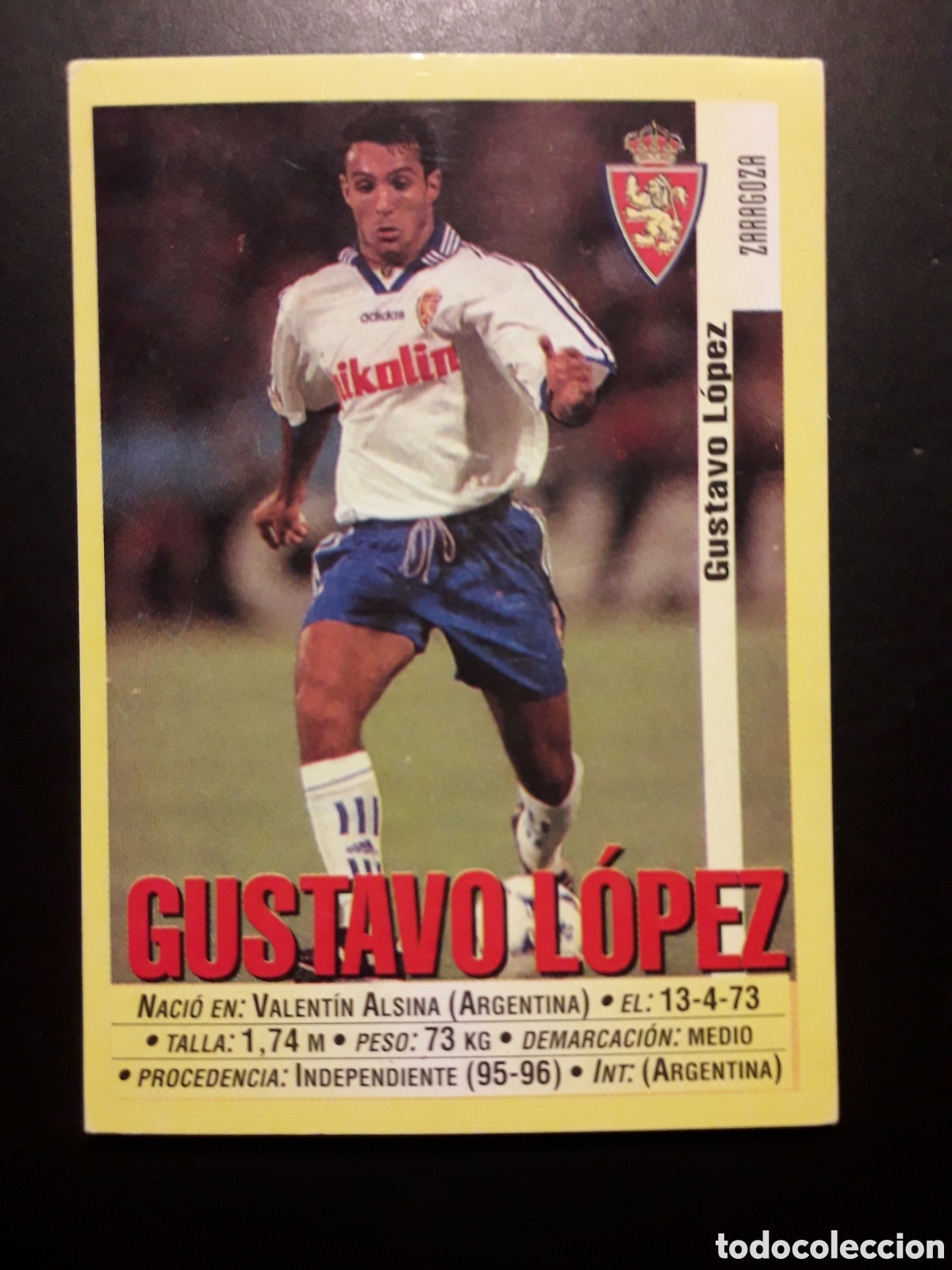 Cromos de f&uacute;tbol: GUSTAVO L&Oacute;PEZ ZARAGOZA PANINI LIGA 1999-2000 99 00 N&deg; 168 SIN PEGAR. PEDIDO M&Iacute;NIMO 3&euro;