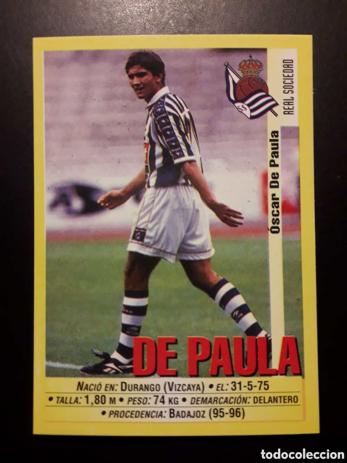 Cromos de f&uacute;tbol: DE PAULA REAL SOCIEDAD PANINI LIGA 1999-2000 99 00 N&deg; 187 SIN PEGAR. PEDIDO M&Iacute;NIMO 3&euro;