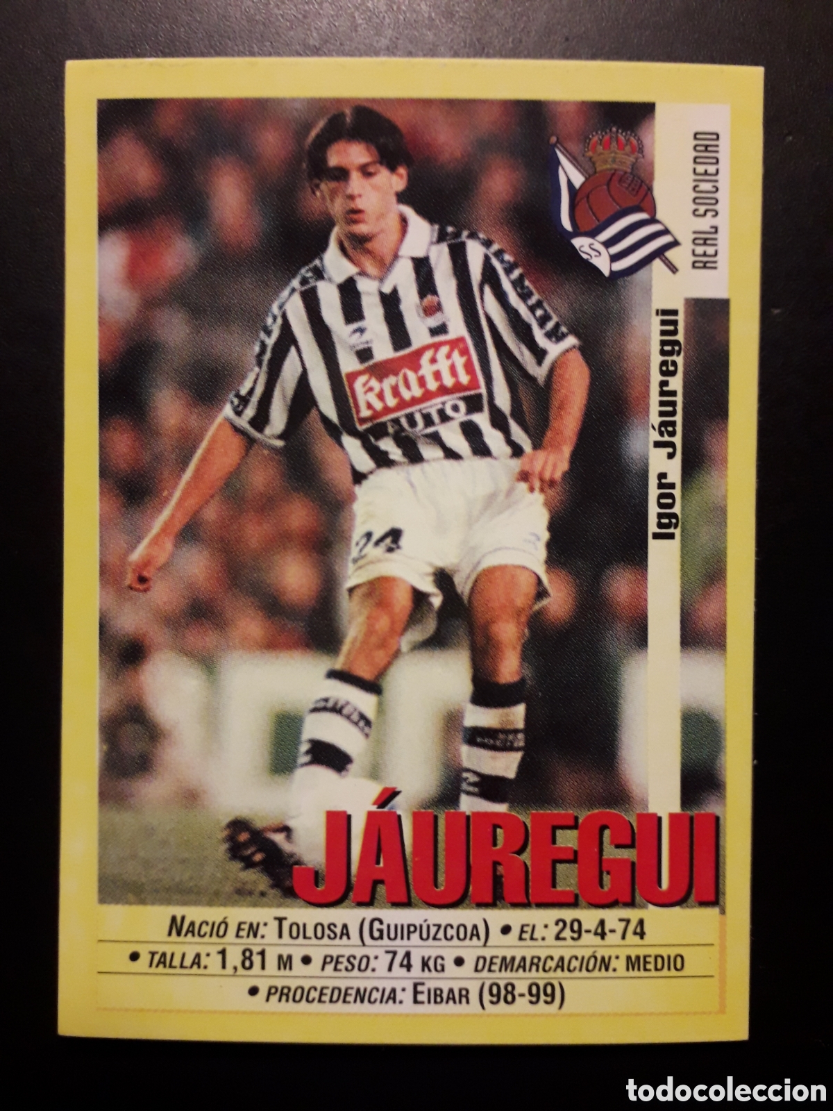 Cromos de f&uacute;tbol: J&Aacute;UREGUI REAL SOCIEDAD PANINI LIGA 1999-2000 99 00 N&deg; 183 SIN PEGAR. PEDIDO M&Iacute;NIMO 3&euro;
