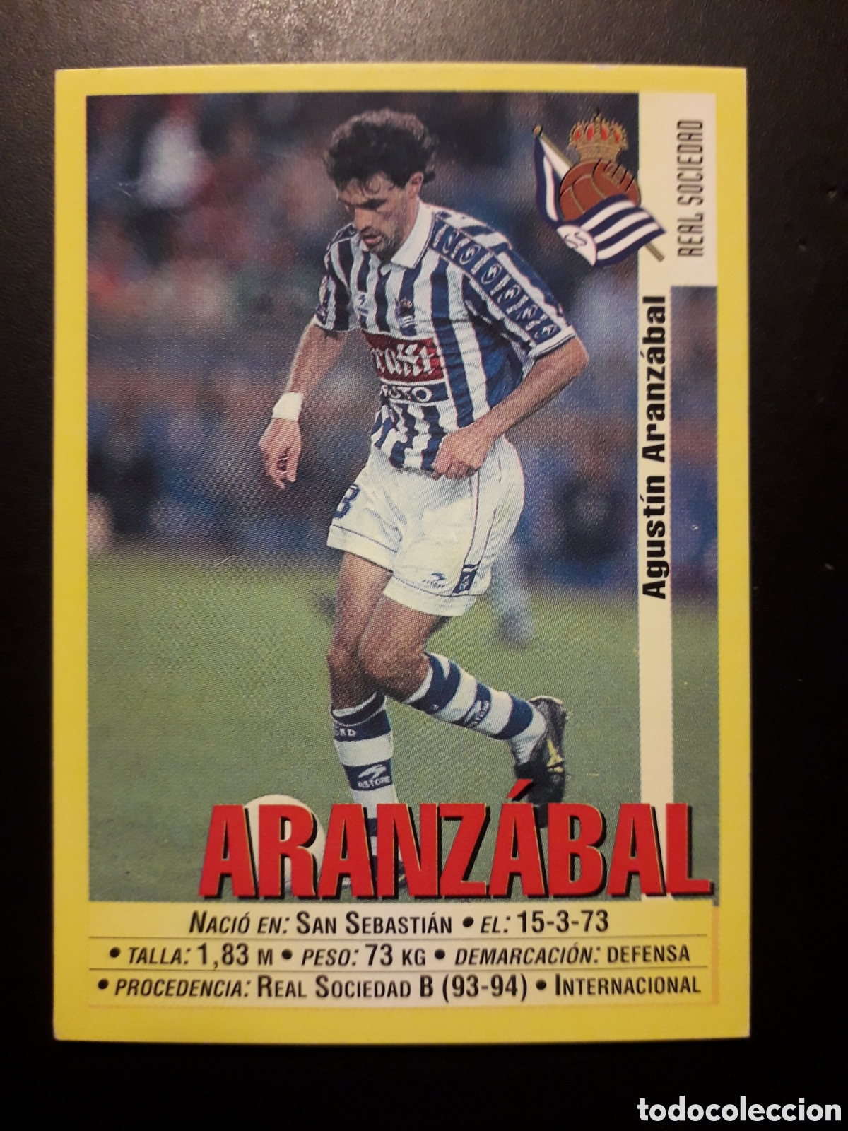 Cromos de f&uacute;tbol: ARANZ&Aacute;BAL REAL SOCIEDAD PANINI LIGA 1999-2000 99 00 N&deg; 178 SIN PEGAR. PEDIDO M&Iacute;NIMO 3&euro;