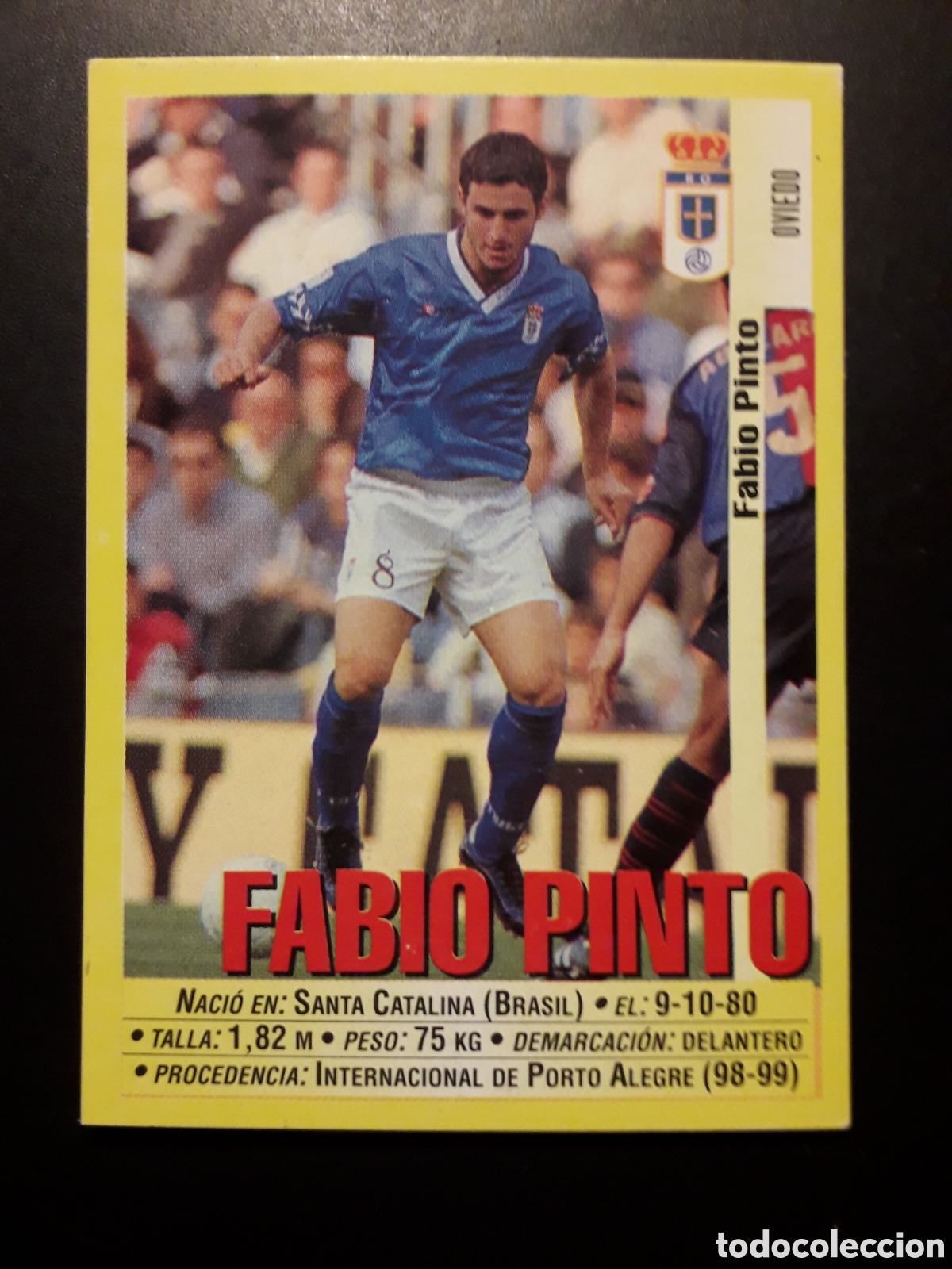 Cromos de f&uacute;tbol: FABIO PINTO OVIEDO PANINI LIGA 1999-2000 99 00 N&deg; 263 SIN PEGAR. PEDIDO M&Iacute;NIMO 3&euro;