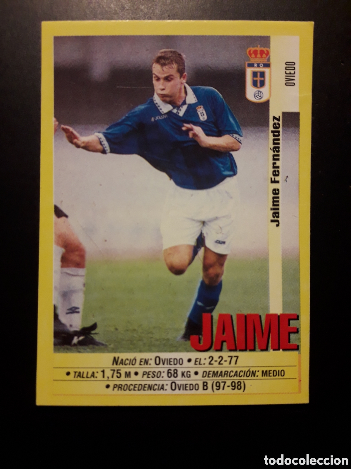 Cromos de f&uacute;tbol: JAIME OVIEDO PANINI LIGA 1999-2000 99 00 N&deg; 259 SIN PEGAR. PEDIDO M&Iacute;NIMO 3&euro;