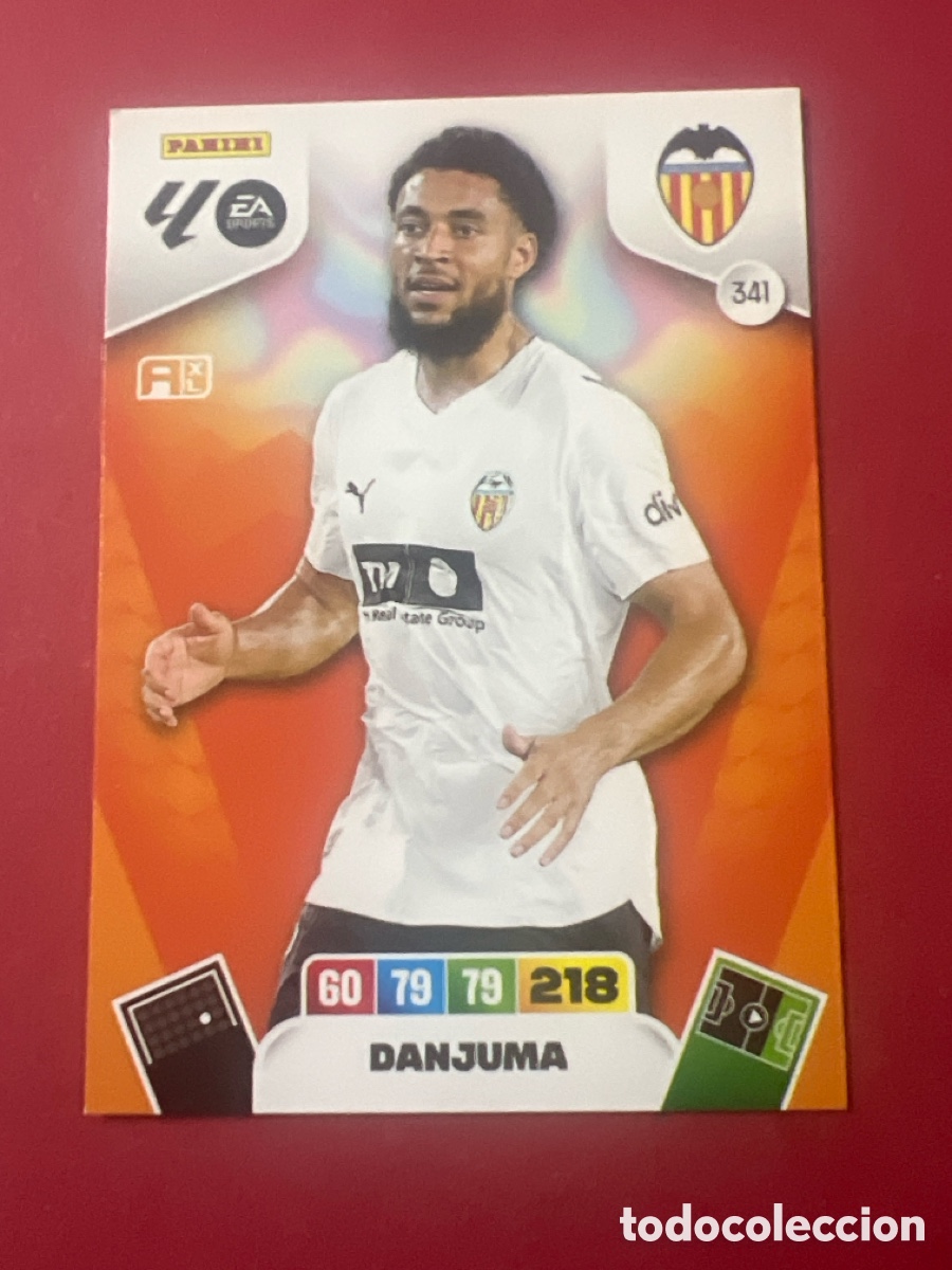 Cartes &agrave; collectionner de Football: C9146. PANINI ADRENALYN - LIGA 2025-26 (25 - 26) - N&ordm; 341 - DANJUMA - VALENCIA