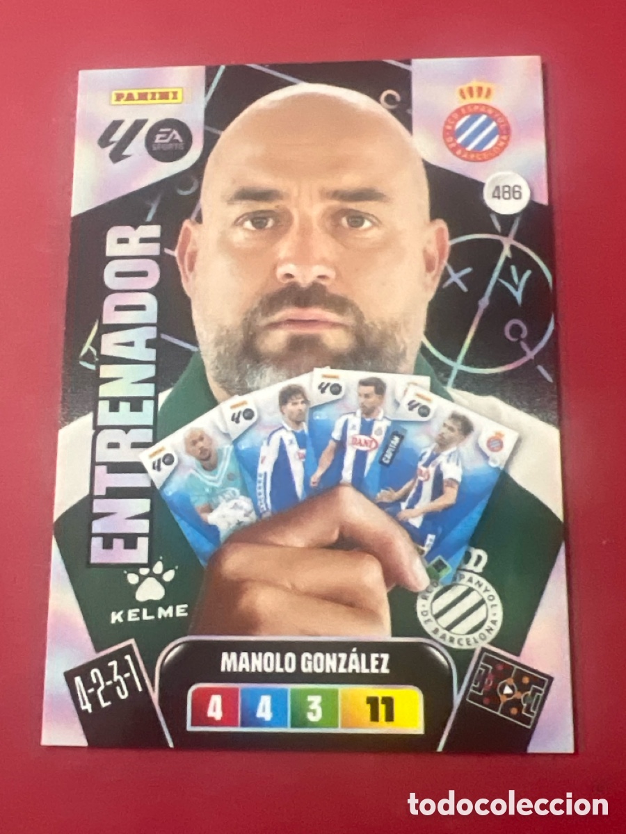 Cartes &agrave; collectionner de Football: C9148. FICHA N&ordm; 486 MANOLO GONZALEZ - ADRENALYN 25 26 - PANINI 2025 - 26 - CROMO - ENTRENADOR