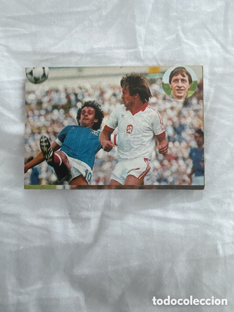 Cromos de f&uacute;tbol: 82 CROMO PLATINI FRANCIA APRENDE CRUYFF 1984 geprodesa el de las fotos