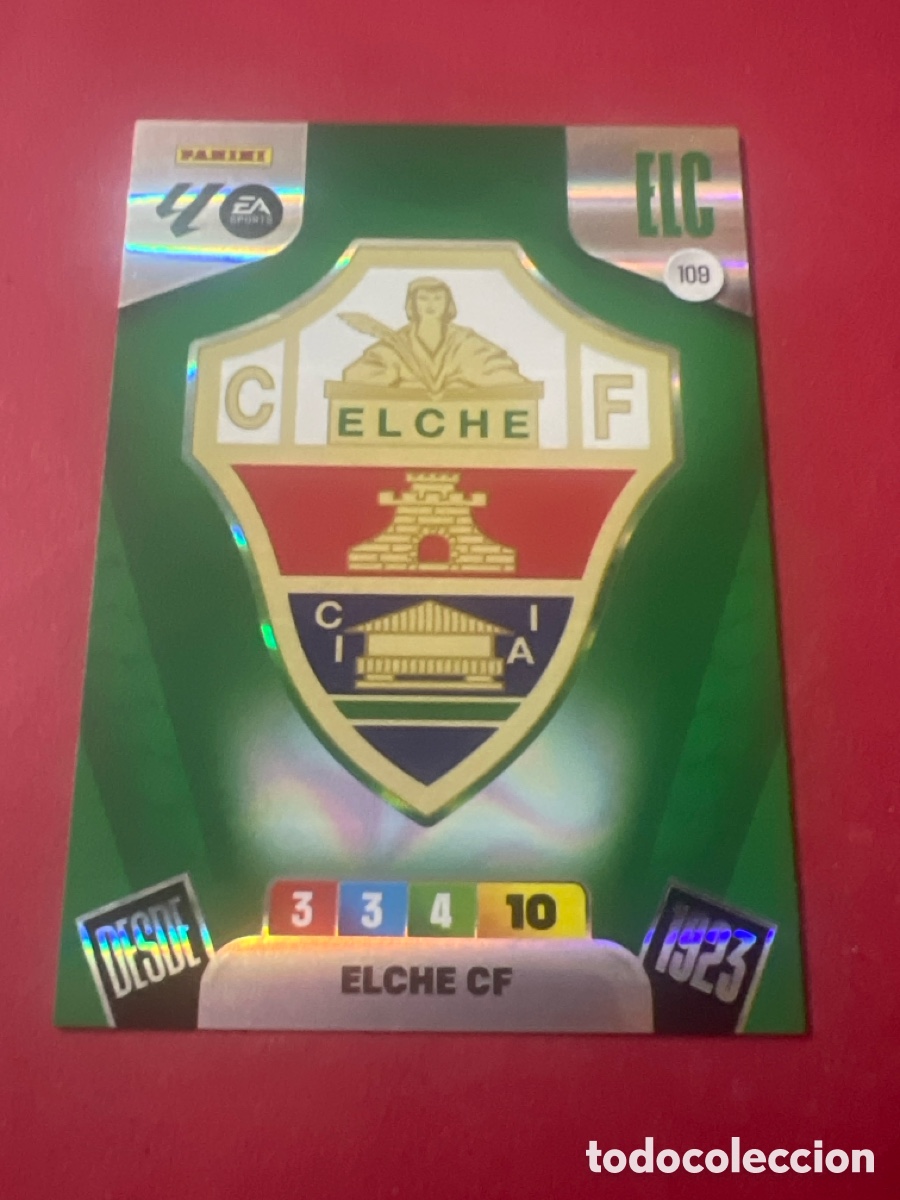 Cromos de f&uacute;tbol: C9157. FICHA N&ordm; 109 ESCUDO - ADRENALYN 25 26 - PANINI 2025 - 26 - CROMO - ELCHE